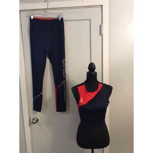 Unbridled Abby Crop Top Legging Set Workout Leisure EUC Medium